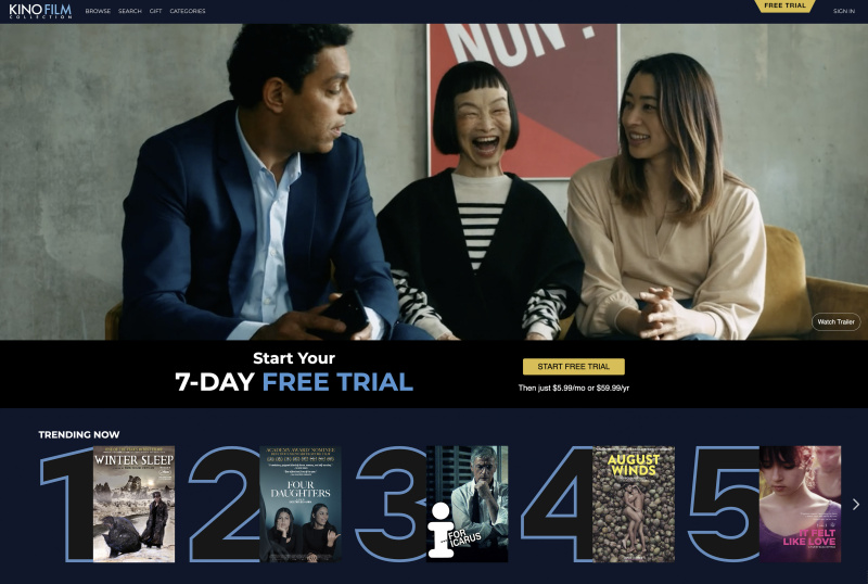 Kino Film Collection Streaming Video Service